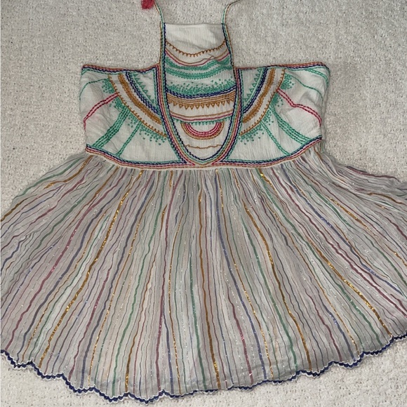 Anthropologie Floreat Embroidered Halter Top size 4 - Picture 3 of 7